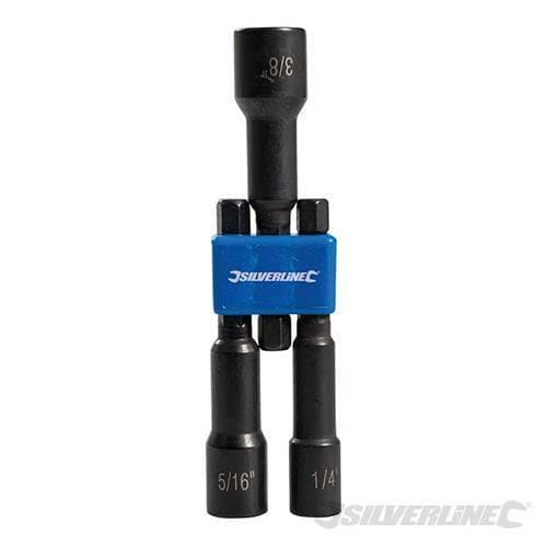 Set avvitadado magnetico in acciaio 3 pezzi Silverline