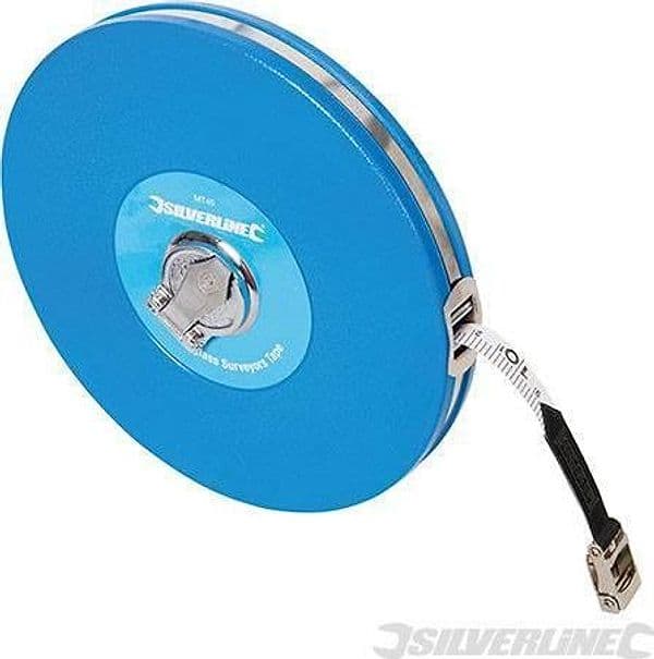 Rotella misurazione nastro metrico in fibra di vetro 10m 30m 50m Silverline