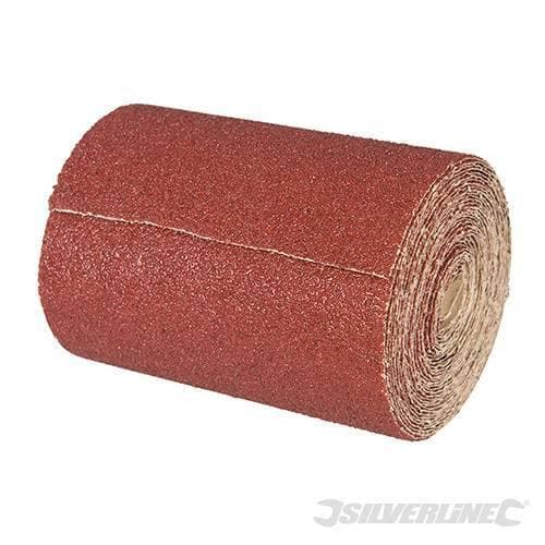Rotolo di carta abrasiva in ossido di alluminio per levigatrici a palmo a mano 10m silverline