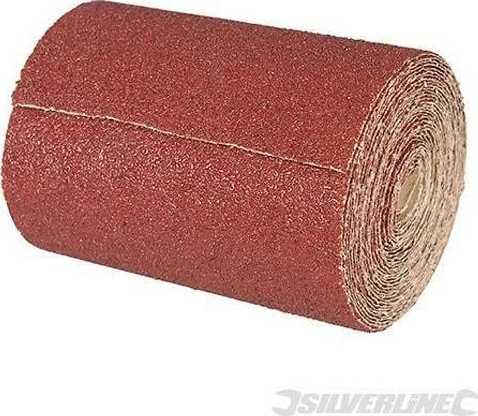 Rotolo di carta abrasiva in ossido di alluminio per levigatrici a palmo a mano 10m silverline Silverline