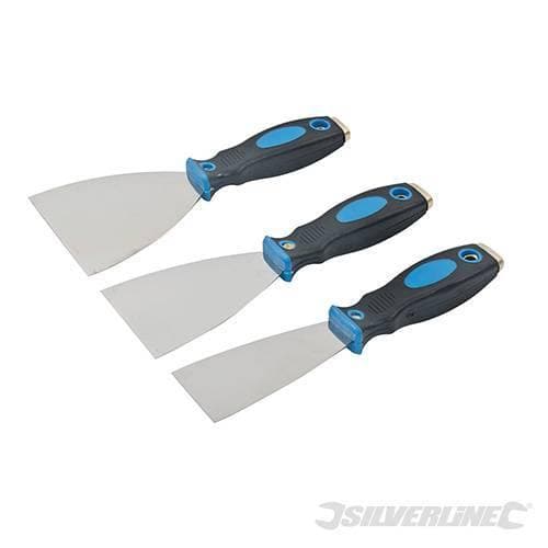 Raschietto Silverline set 3 pezzi 50, 75 e 100 mm in acciaio temperato Prezzo Silverline