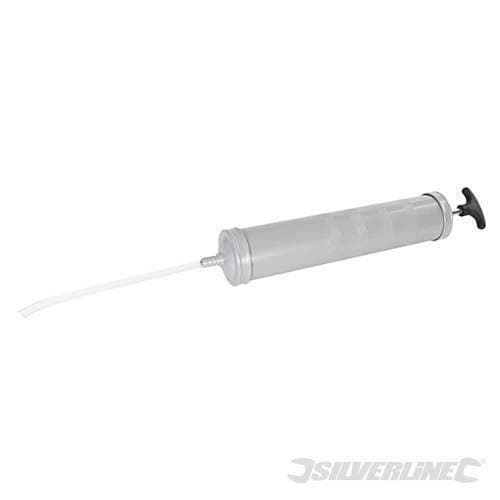 Pompa per olio in metallo 500 cm³ lunghezza 300mm Silverline Silverline