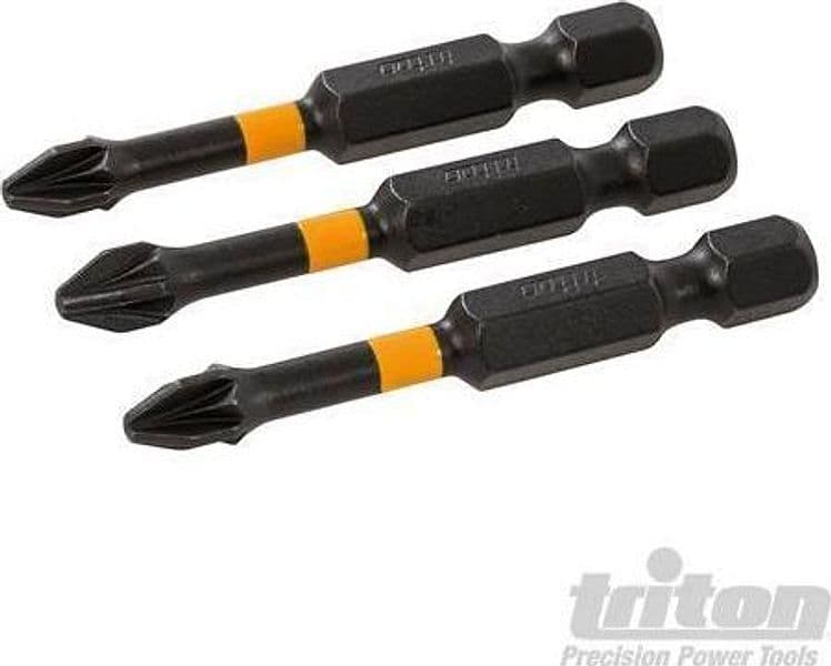 Punte da impatto a taglio per cacciavite avvitatori elettrici trapani 3pz Triton Triton