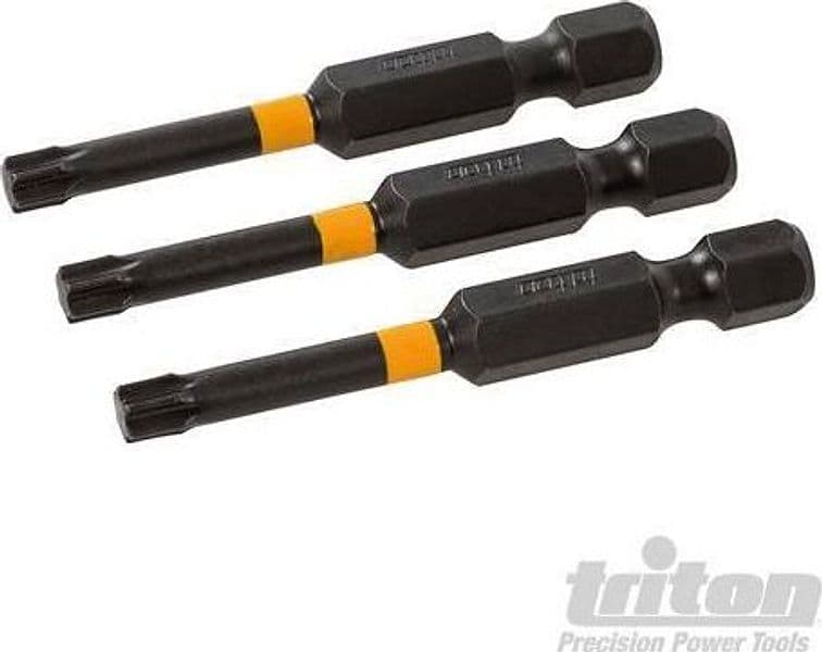 Punte da impatto a taglio per cacciavite avvitatori elettrici trapani 3pz Triton Triton