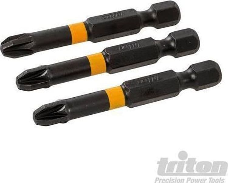 Punte da impatto a taglio per cacciavite avvitatori elettrici trapani 3pz Triton Triton