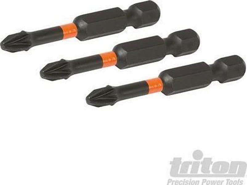 Punte da impatto a taglio per cacciavite avvitatori elettrici trapani 3pz Triton Triton