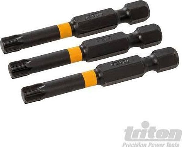 Punte da impatto a taglio per cacciavite avvitatori elettrici trapani 3pz Triton Triton