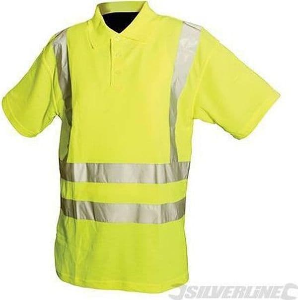 Polo catarifrangente alta visibilità M L XL Silverline Silverline