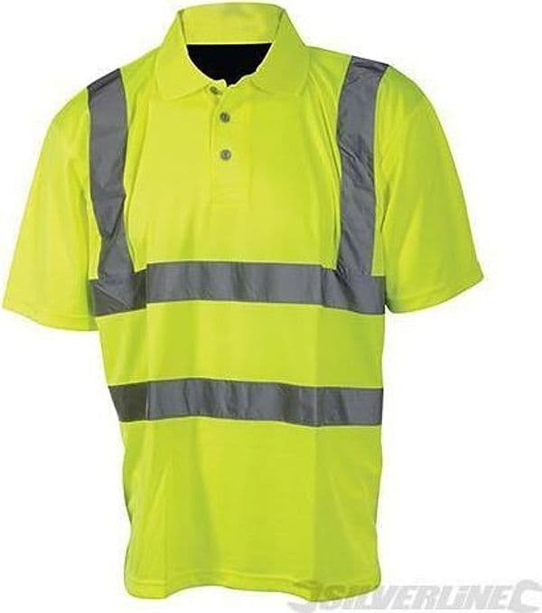 Polo catarifrangente alta visibilità M L XL Silverline Silverline