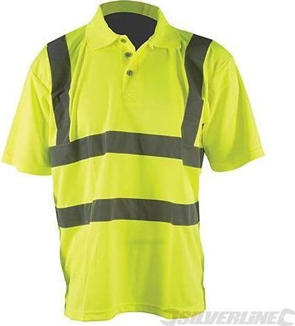 Polo catarifrangente alta visibilità M L XL Silverline Silverline