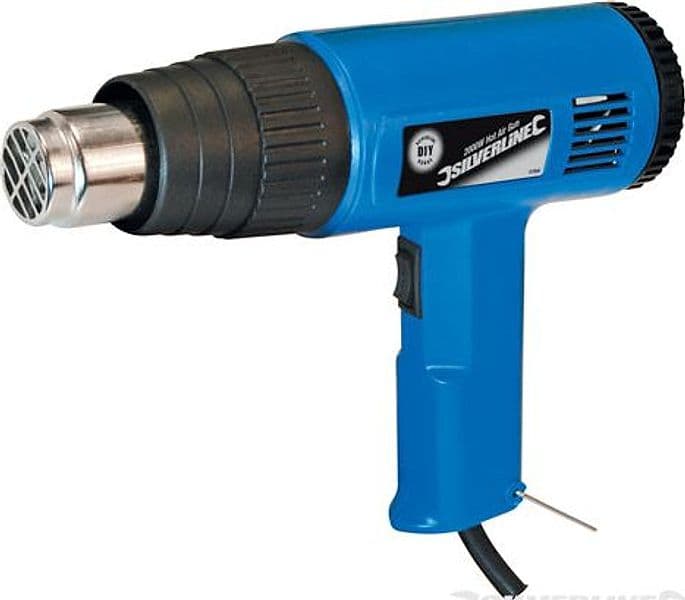 Pistola Silverline ad Aria Calda 2000W fai da te 550ºC accessori Originale