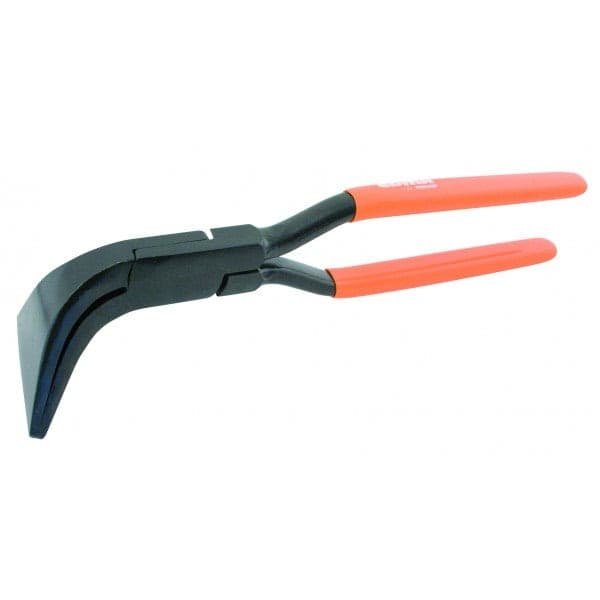 Pinza con becco largo 80 mm EDMA curvo di 45 gradi ottimo per piegare lamiere Professionale Edma