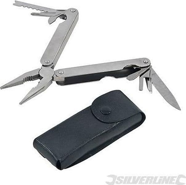 Pinza multiuso Silverline 12 funzioni in acciaio pinze tagliafili cacciavite