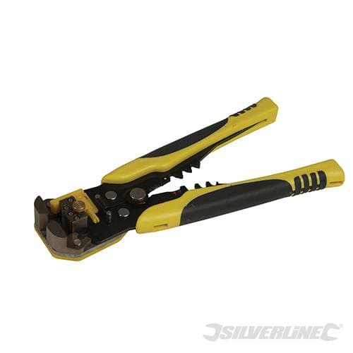 Pinza spelacavi cricchetto isolamento elettricista cavi 205 mm Silverline