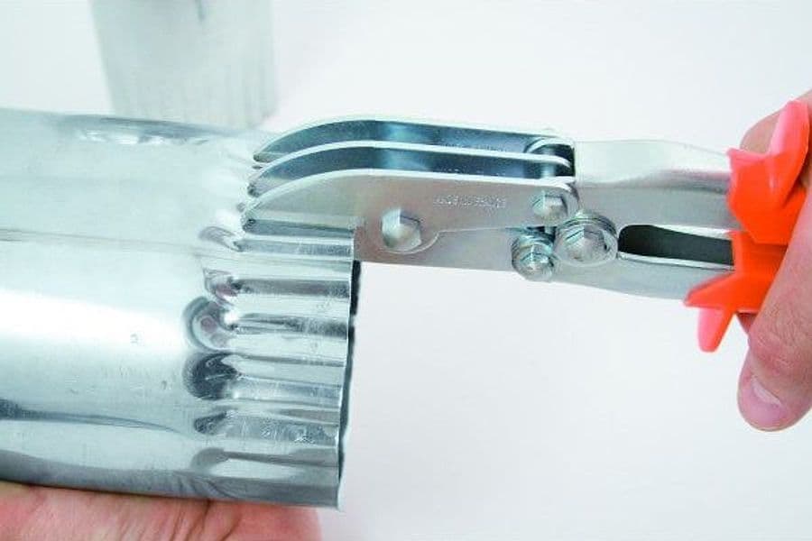 Pinza morsetto EDMA piega estremita' tubi bordi 3 denti ottima per unire due tubi Professionale - 4