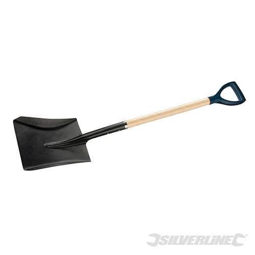 Pala vanga da scavo giardinaggio metal detector 960mm acciaio legno Silverline