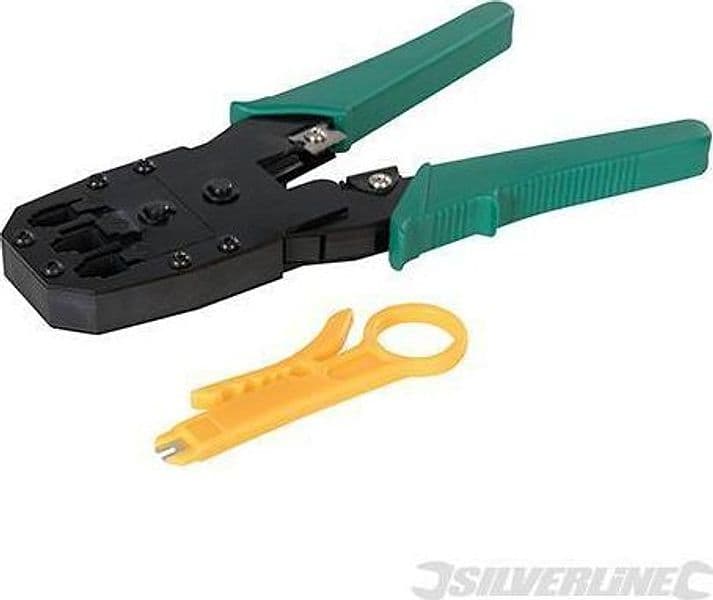 Pinza strumento spelacavi isolamento elettricista cavi telefonici Silverline 195 mm