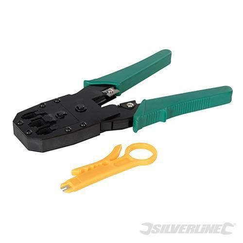 Pinza strumento spelacavi isolamento elettricista cavi telefonici Silverline 195 mm