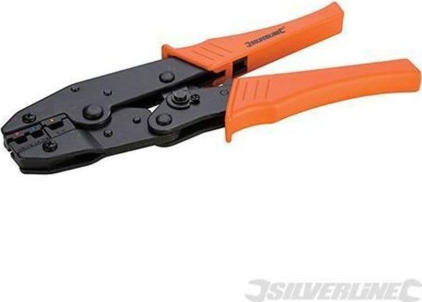 Pinza spelacavi Expert cricchetto isolamento elettricista cavi 220 mm Silverline