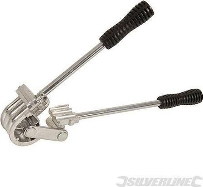 Piegatubi curvatubi in acciaio per tubi in rame idraulica Silverline 8-12 mm