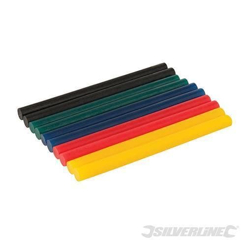 Mini stecche di colla colorate per decorazione carta vetro plastica 10 pz