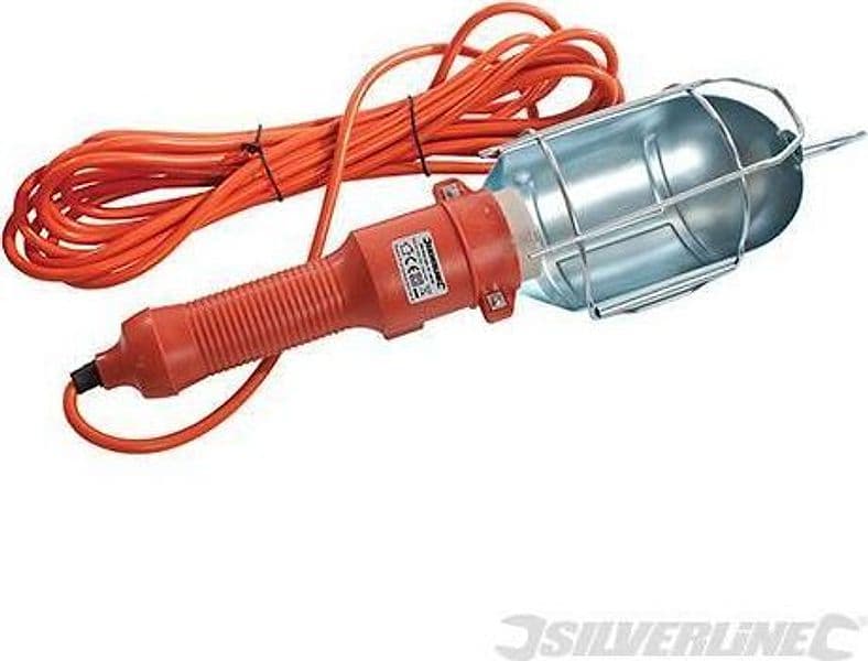 Lampada Torcia Luce da lavoro con protezione in acciaio 60W Silverline Originale