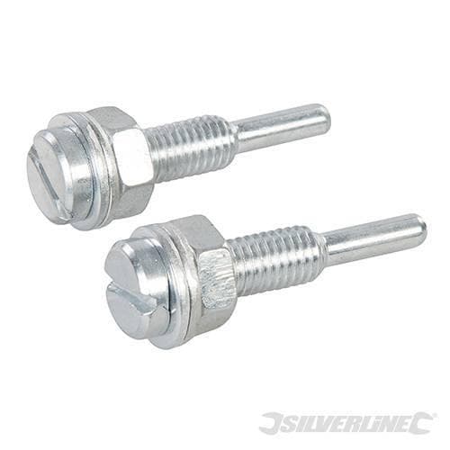 Mandrini a testa piatta Silverline 2 pezzi