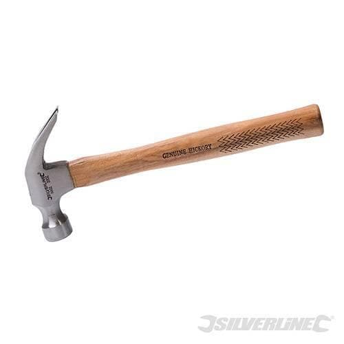 Martello con tirachiodi Silverline per in acciaio e manico in legno di noce 567g