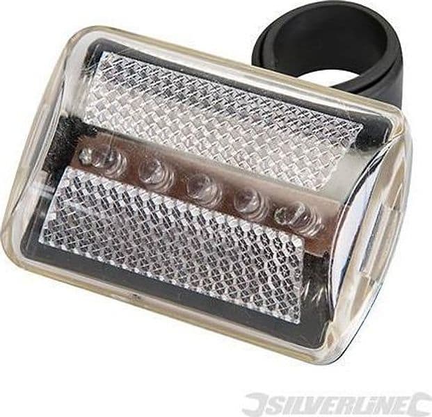 Lampadina torcia da bicicletta a 5 LED rossa e chiara Silverline Silverline