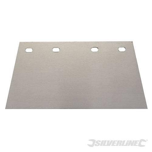 Lama in acciaio per raschietto pavimenti 200mm  4 fori Offerta Silverline