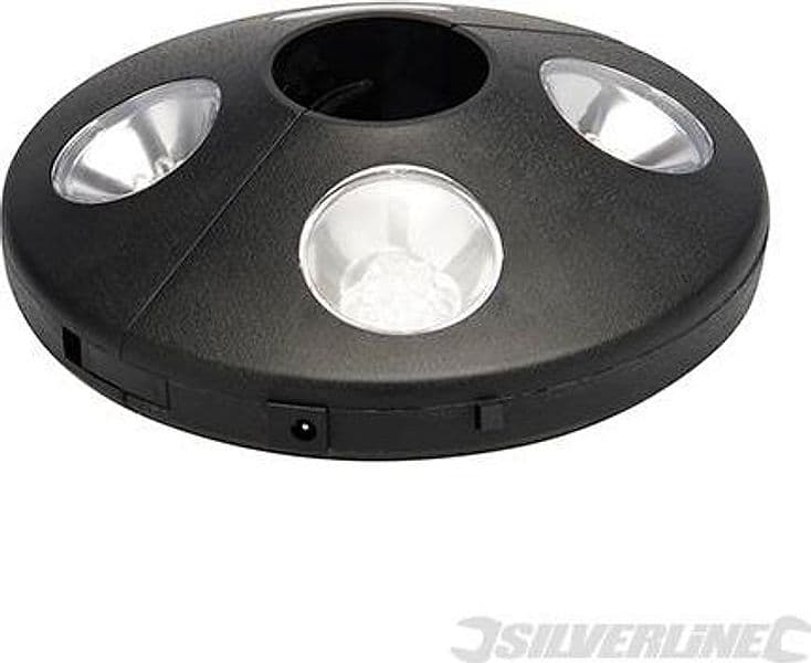 Lampada torcia 24 LED per ombrelloni terrazze balconi Silverline 100lumen