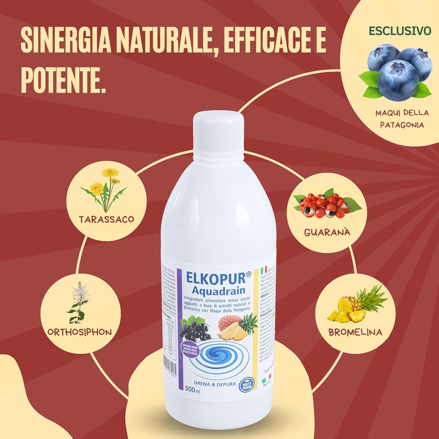 Elkopur® Aquadrain, è un prodotto depurativo, ad azione drenante che aiuta ad eliminare i liquidi in eccesso, migliorare il microcircolo venoso, ridurre gonfiore e senso di pesantezza - 19