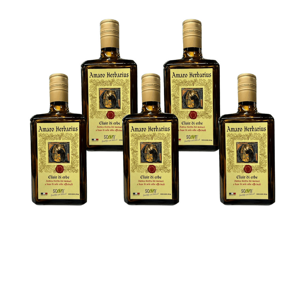 Amaro Herbarius - Elisir di Erbe - antica ricetta dei monaci a base di sole erbe officinali - 700 ml - 12