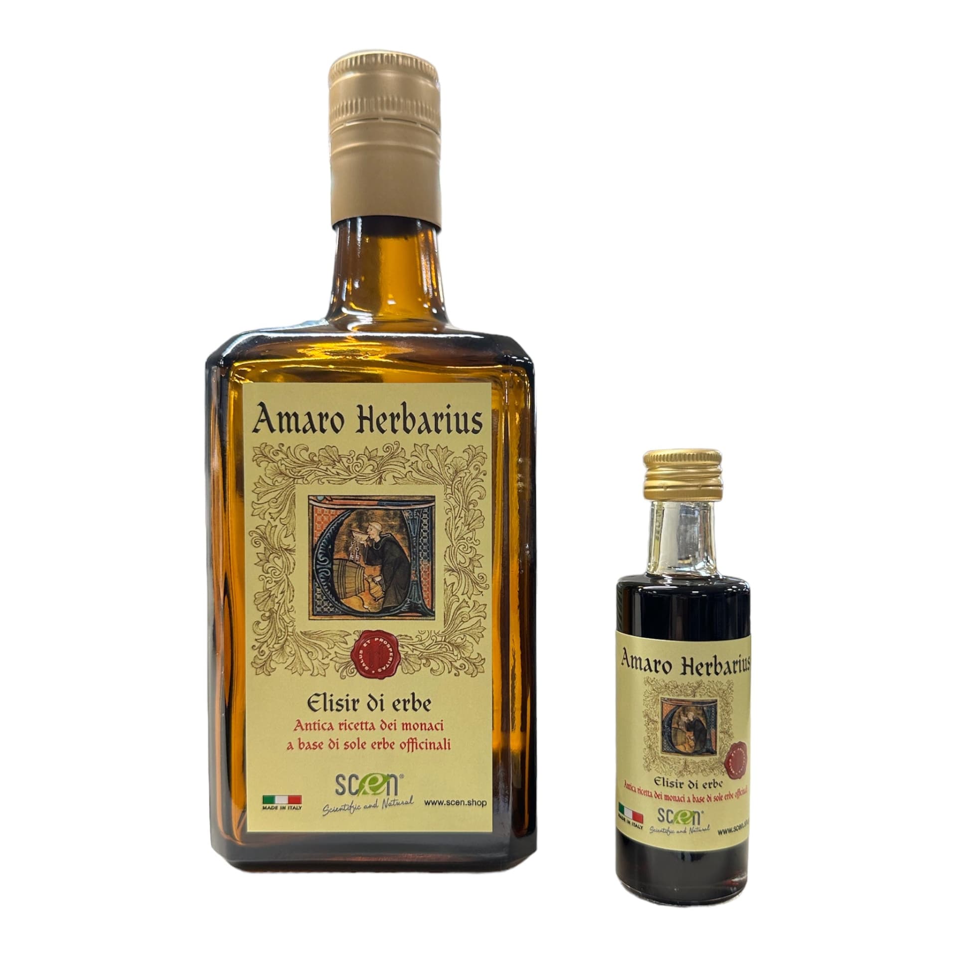 Amaro Herbarius - Elisir di Erbe - antica ricetta dei monaci a base di sole erbe officinali - 700 ml in Amari Scen Scientific and Natural - Poggibonsi, commercioVirtuoso.it