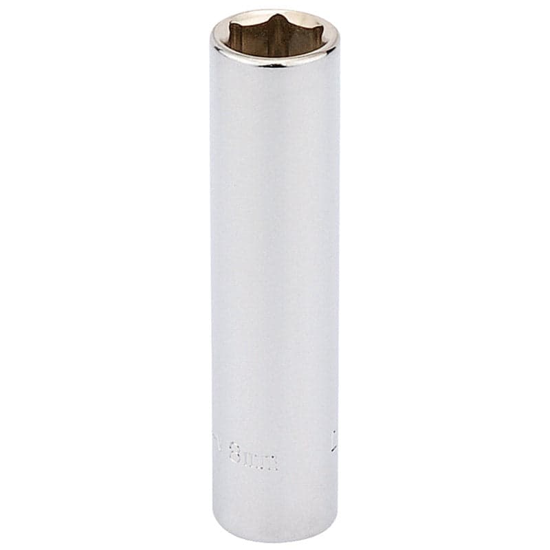 Inserti chiave lunghe a bussola 6 punti 1/4 da 7mm a 13mm a scelta in acciaio Draper tools