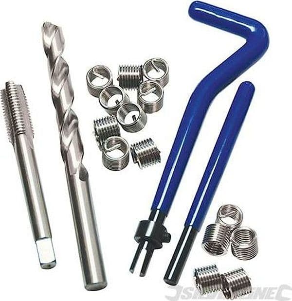 Kit di riparazione filettatura Helicoil punta guida estrattore Silverline Prezzo Silverline