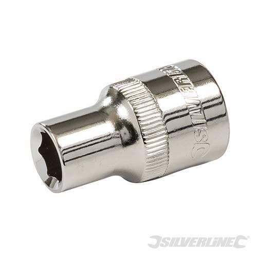 Inserto imperiale esagonale per chiave a bussola 1/2" acciaio cromo vanadio Silverline