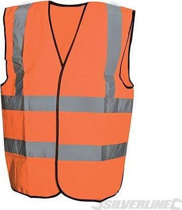 Gilet ad alta visibilità - Classe 2 in Polistirene Silverline Chiusura a Strappo
