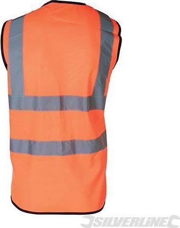 Gilet ad alta visibilità - Classe 2 in Polistirene Silverline Chiusura a Strappo Silverline