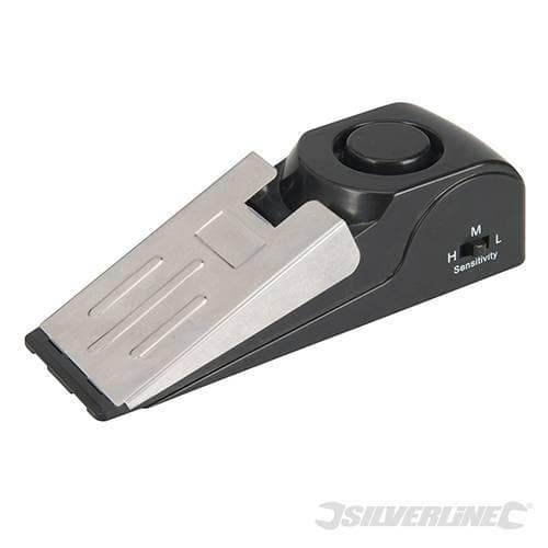 Fermaporta antifurto sonoro allarme suono 120 Decibel  9V Prezzo Silverline