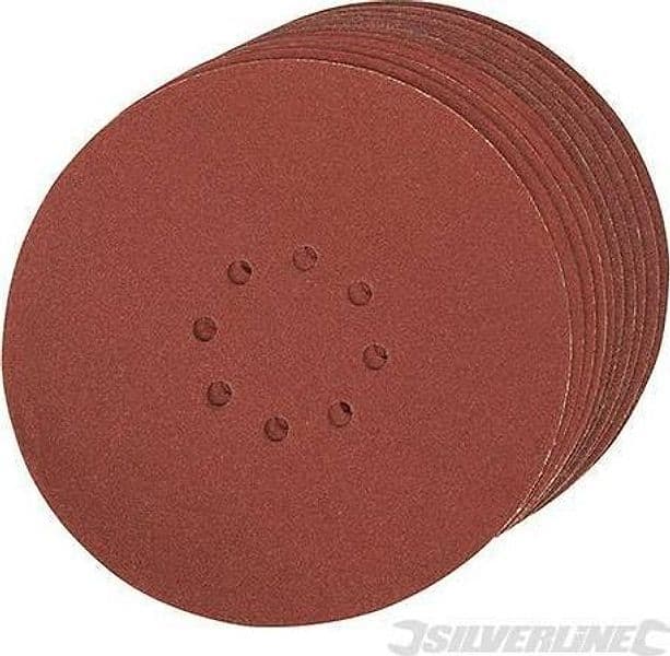 Fogli abrasivi circolari perforati a fissaggio a strappo in ossido di alluminio nuovo silverline - 4
