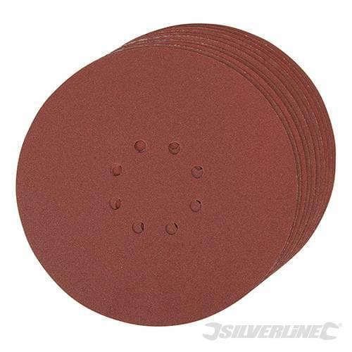 Fogli abrasivi circolari perforati a fissaggio a strappo in ossido di alluminio nuovo silverline Silverline