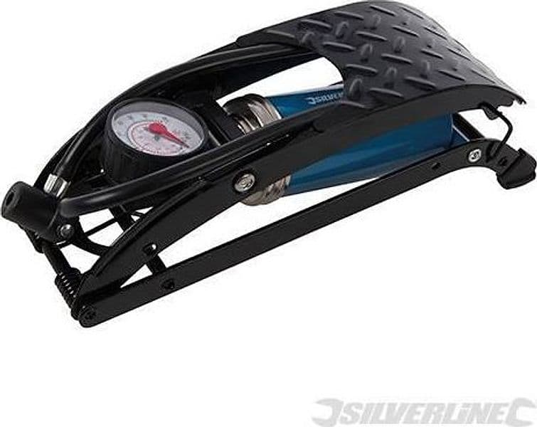Gonfiatore pompa a pedale cilindro unico Silverline 280 cm3