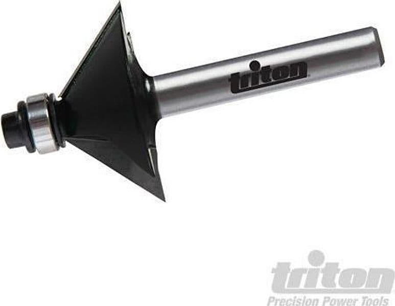 Fresa per smussare 1/4" per legno e pannelli truciolari in carburo di tungsteno Triton