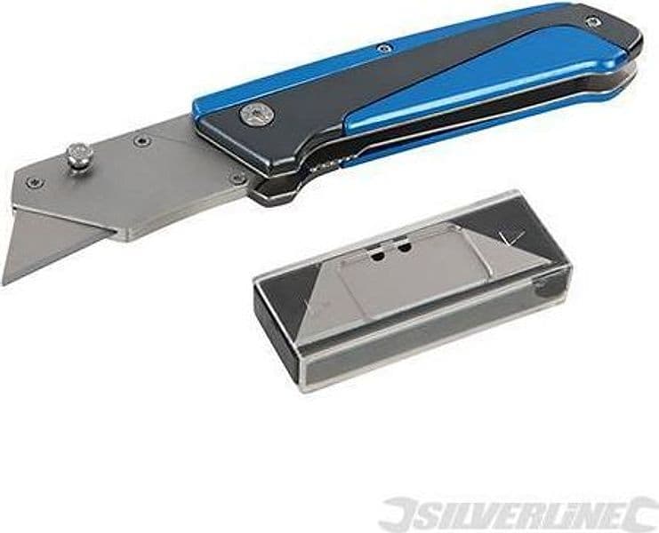 Coltellino Pieghevole 110 mm Cambio Lama Rapido con Pulsante di Rilascio Rapido