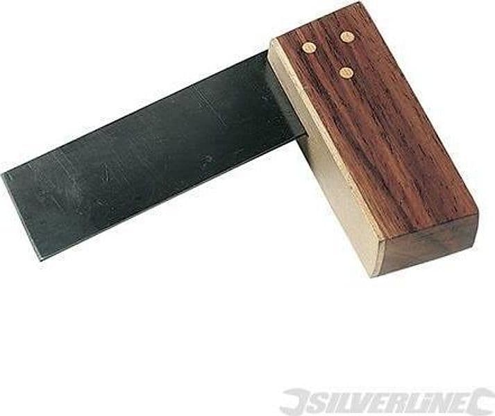 Falso squadro 75 mm manico in legno lama in acciaio Silverline