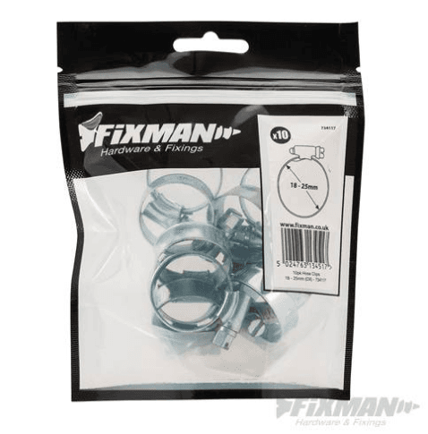 Fascette di serraggio per tubi 10 pezzi fissaggio tubi gomma plastica flessibili fixman