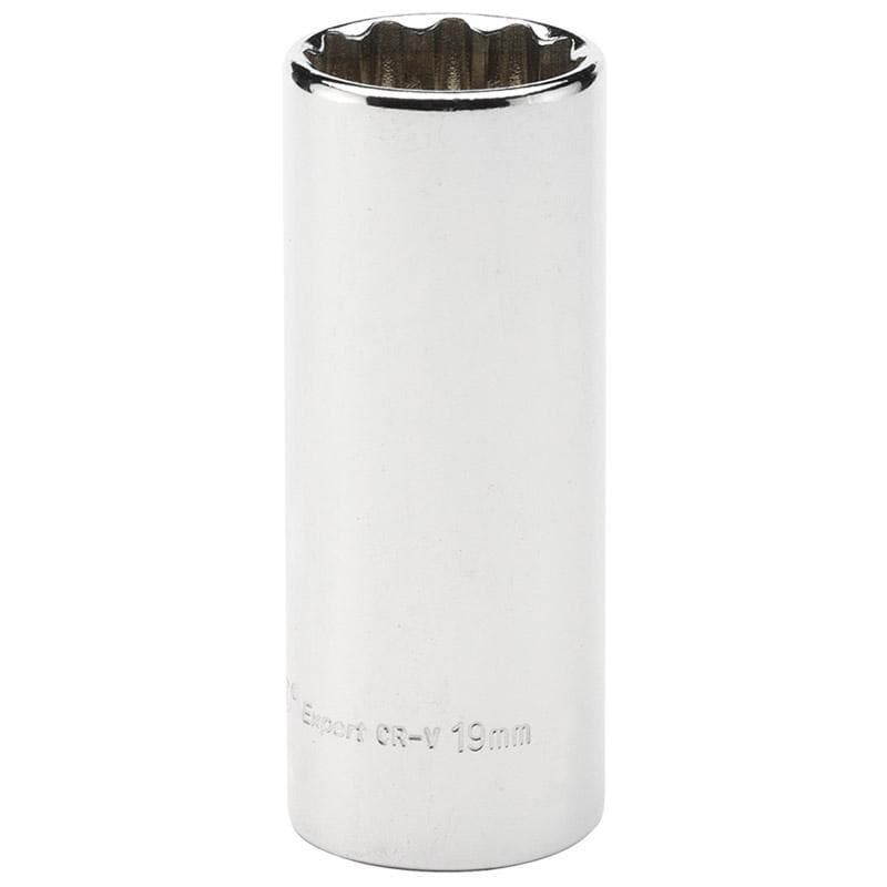 Chiave a bussola lunga 65mm innesto 3/8 12 punte 9 misure acciaio Draper Draper tools