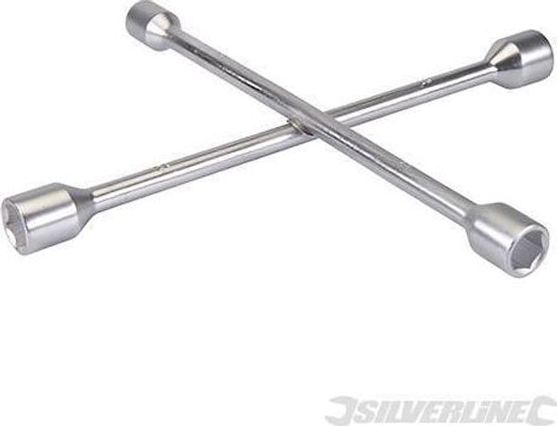Chiave a croce pneumatici 4 bussole 17 19 21 23 mm Silverline