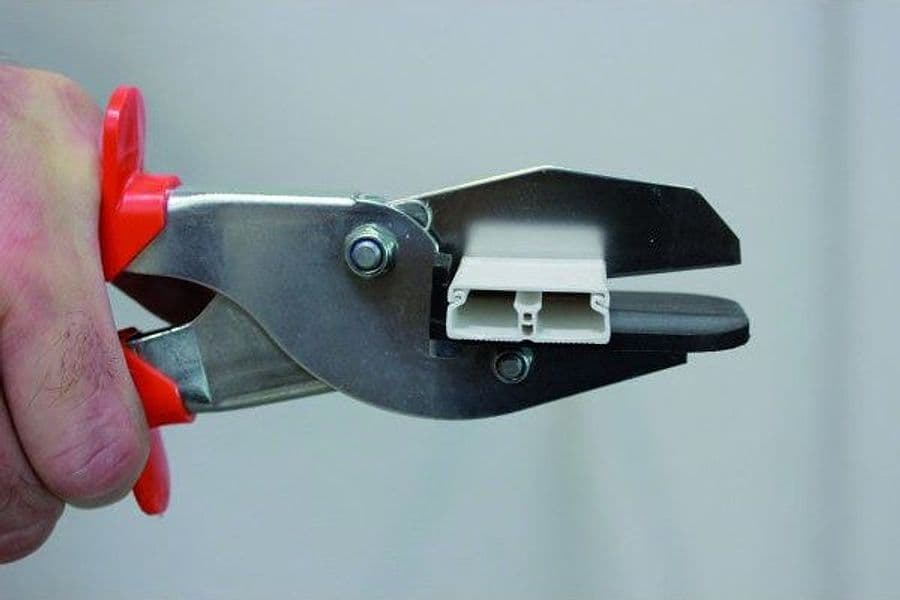 Cesoia EDMA con valigetta lama in acciaio per profilati in plastica, giunti in gomma, bordi piastrelle trim ecc. Professionale - 3